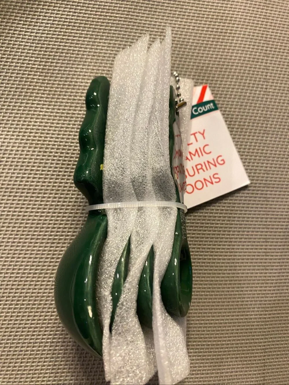 Target Bullseye Novelty Ceramic Christmas Tree Measuring Spoons 4 Count